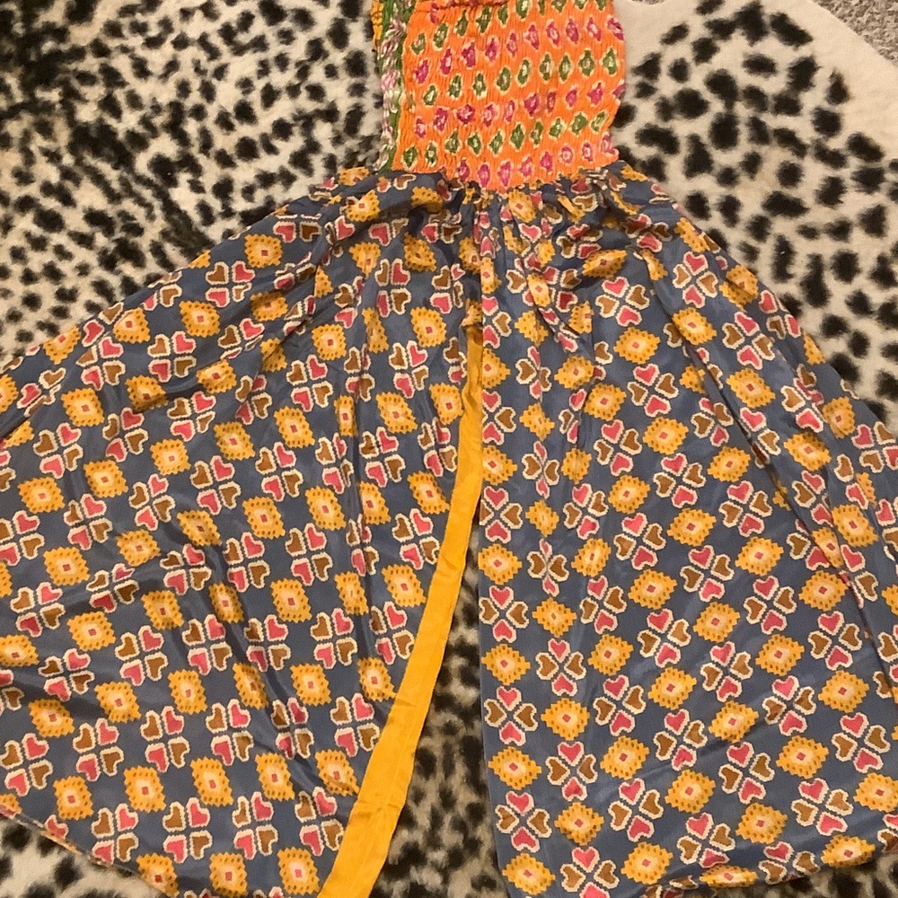 Wide Leg Palazzo Sari Silk Pants